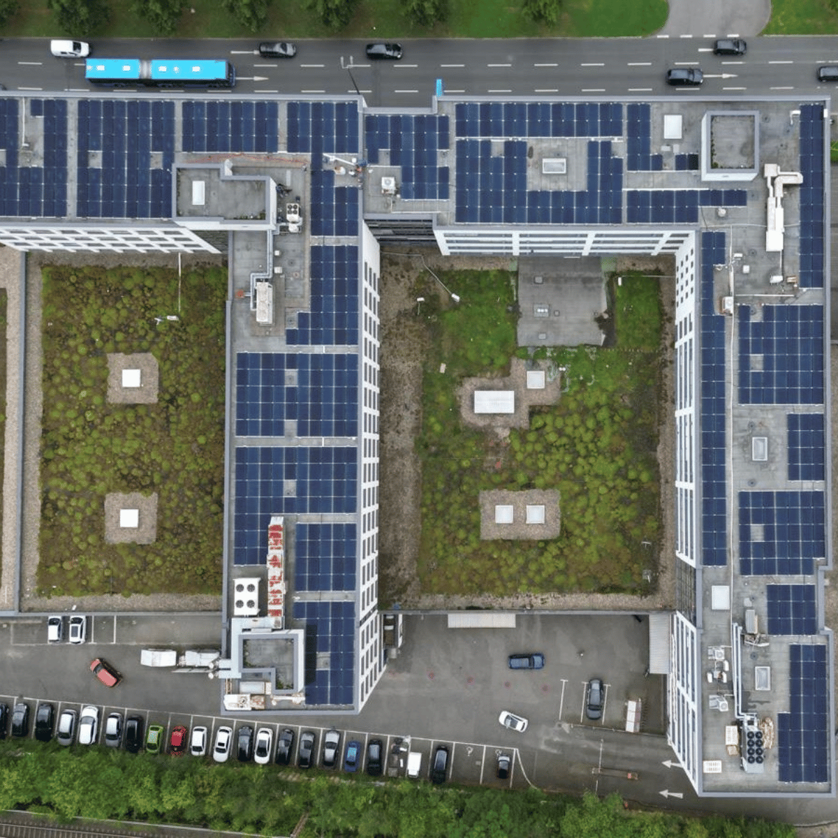 PV Anlage auf Dach der SIDOL Lofts